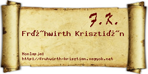 Frühwirth Krisztián névjegykártya